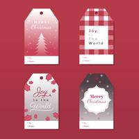 Holiday Gift Tags Vector