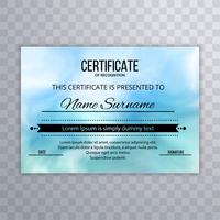 Abstract blue certificate background vector