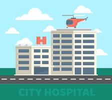 Hospital de la ciudad vector