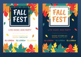 Fall Fest Flyer Vector Design