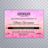 Modern template certificate colorful design vector