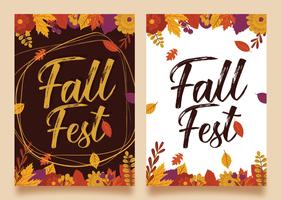 Fall Fest Flyer Vector Design