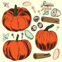 Hand Lettering Pumpkin Spice Latte On Background vector
