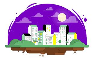 Vector hermoso paisaje ilustración