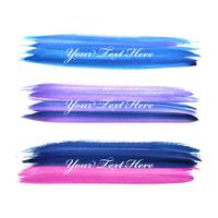 Modern colorful watercolor stroke set illustration vector