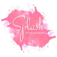 Beautiful pink watercolor splash background vector