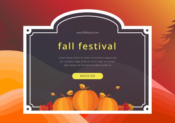 Fall Festival Colorful Border Template