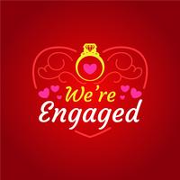 We are engaged vector