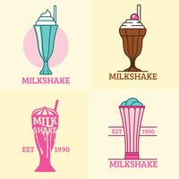 Conjunto de Diner Milkshakes Logo vector