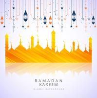 Vector de fondo de tarjeta elegante islámico Ramadan Kareem