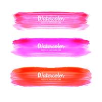 Abstract colorful watercolor strokes background vector