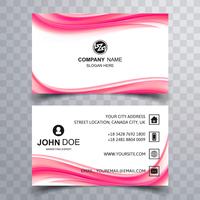 Beautiful wavy business card template design vector