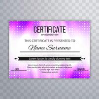 Abstract colorful stylish certificate template design vector