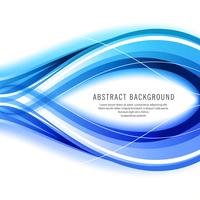 Modern blue stylish wave background vector