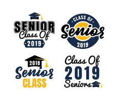 Senior Class Logo Badges vector