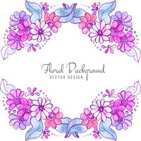 Beautiful decorative wedding colorful floral background vector