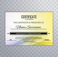 Abstract colorful certificate wave background vector