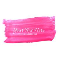 Hand drawn watercolor stroke pink shade design vector