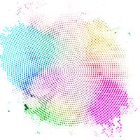 Abstract colorful circular halftone background vector