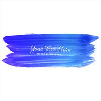 Abstract hand draw blue watercolor strokes background vector