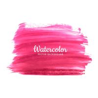 Abstract pink hand draw watercolor stroke background vector