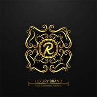 Modern luxury brand logo background vector