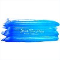 Beautiful blue watercolor hand draw strokes background vector