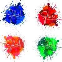 Modern watercolor colorful splash design 