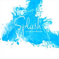 Blue watercolor splash background vector