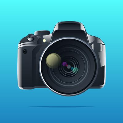 Realistic DSLR Camera Vector