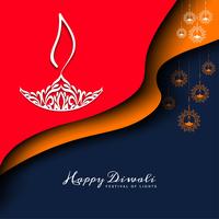 Abstract Happy Diwali festival greeting background vector