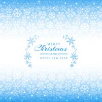 Merry Christmas snowflakes blue background vector
