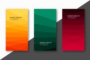 Abstract colorful papercut banner set template design vector