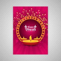 Happy diwali colorful brochure template vector