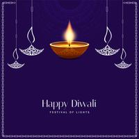 Abstract religious Happy Diwali stylish background vector