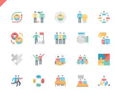 Simple Set Teamwork Flat Icons vector