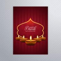 Diseño decorativo de la plantilla de la tarjeta de felicitación de Diwali