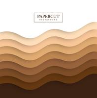 Beautiful Papercut colorful wave background vector