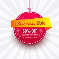 Beautiful Christmas sale banner background vector