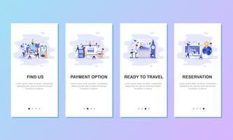 Onboarding screens user interface kit vector