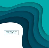 Ejemplo colorido del diseño de la onda de Papercut vector