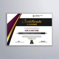 Abstract beautiful certificate template design vector