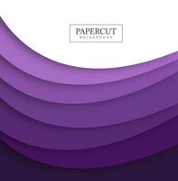 Diseño de forma de onda colorido papercut abstracto vector