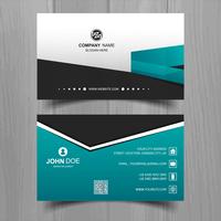 Abstract stylish wave colorful business card template design vector