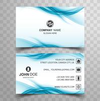 Abstract stylish wave colorful business card template design vector