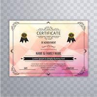 Abstract beautiful certificate template design vector