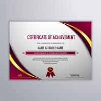 Resumen hermoso certificado plantilla diseño vector