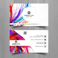 Abstract stylish wave colorful business card template design vector