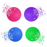 Abstract colorful circle banner set vector design