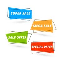 Colorful sale banner set vector design